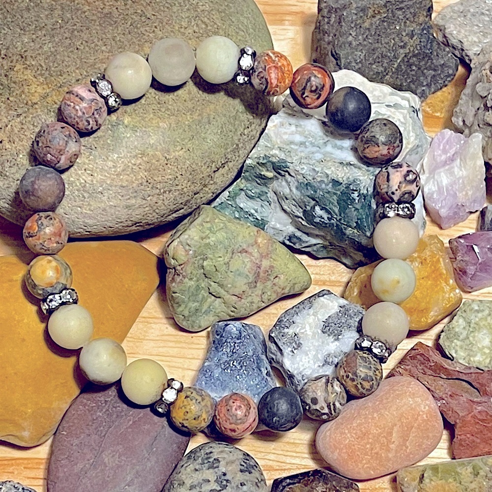 Jasper & Amazonite Handcrafted Bracelet